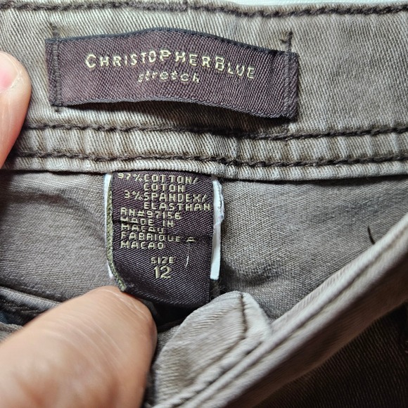 Christopher Blue Stretch Style Jeans Brown Wash Denim Pants Casual Size 12 - Picture 4 of 8
